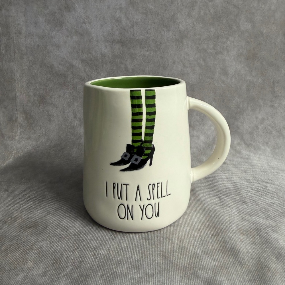 Rae Dunn Coffee Mug White I Put A Spell On You Witch Halloween